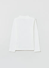 Ovs Pointelle T-Shirt With Mock Neck